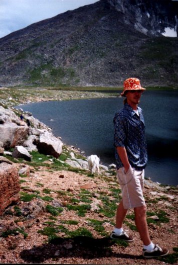 Matt and a goat at Mt.Evans